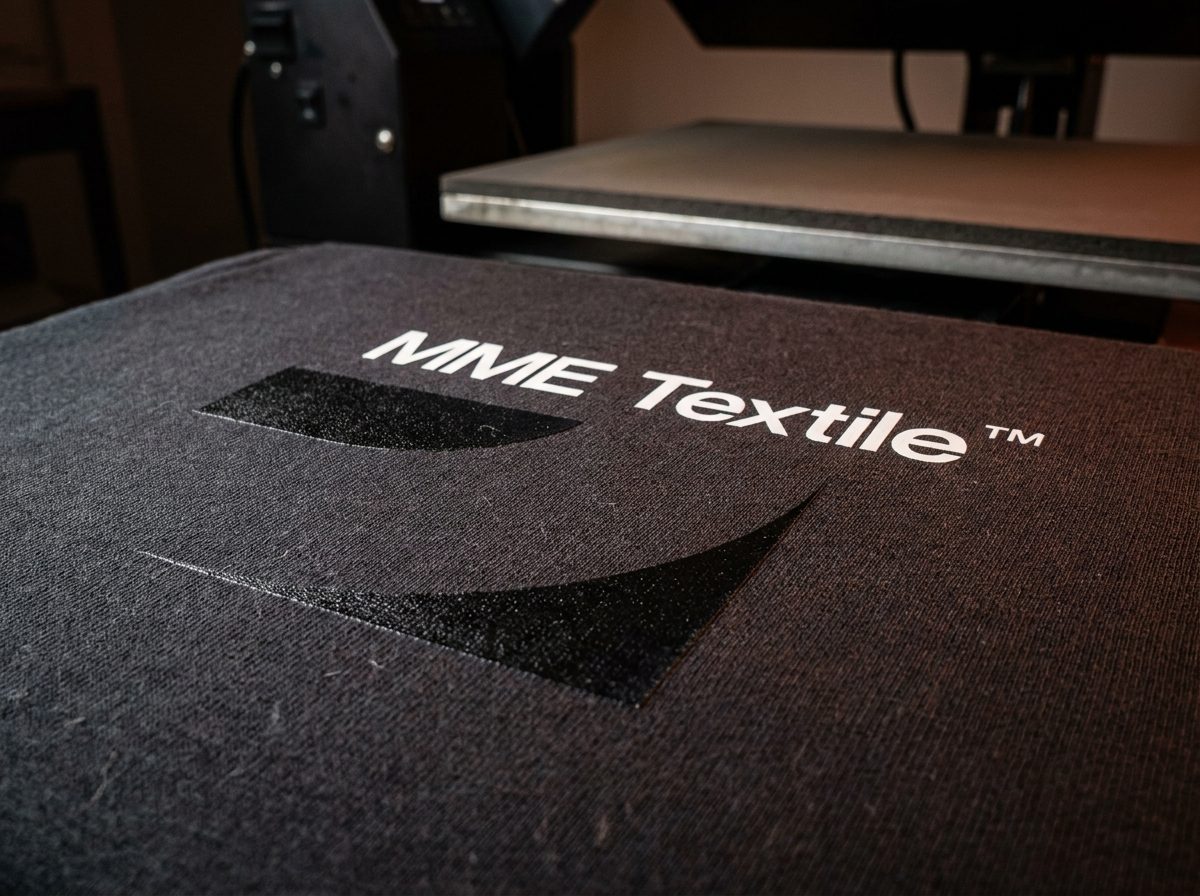DTF digital transfer print being applied to custom apparel